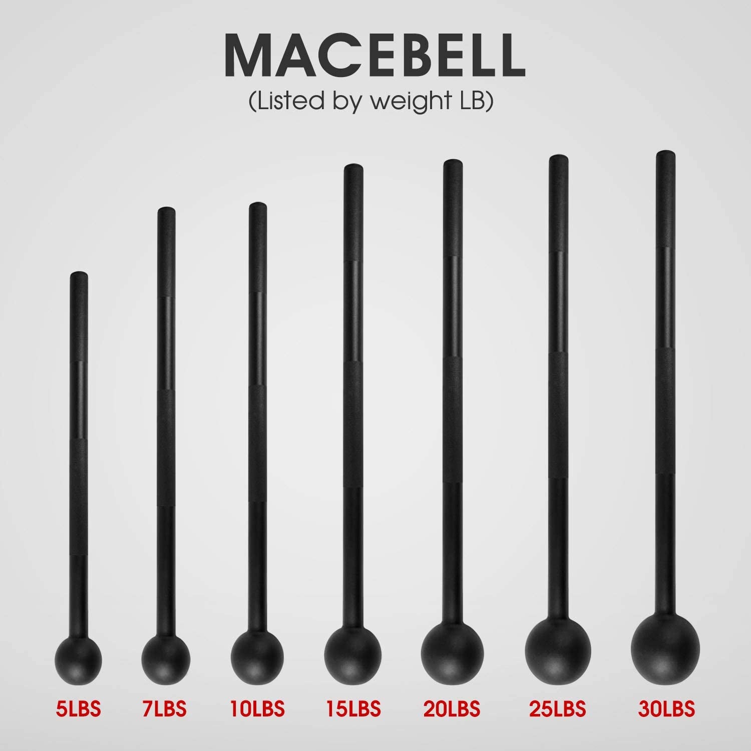 Steel Mace Bell for Comprehensive Strength Training - Enhancing Full Body, Muscle, Shoulder, Grip, and Forearm Workouts for Rehabilitation and Stretching Available in 5, 7, 10, 15, 20, 25, and 30 lbs for Both Men and Women