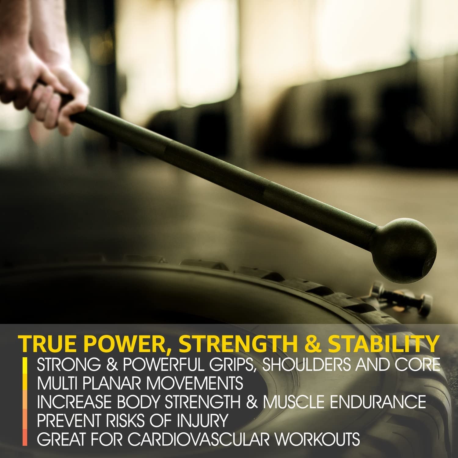 Steel Mace Bell for Comprehensive Strength Training - Enhancing Full Body, Muscle, Shoulder, Grip, and Forearm Workouts for Rehabilitation and Stretching Available in 5, 7, 10, 15, 20, 25, and 30 lbs for Both Men and Women