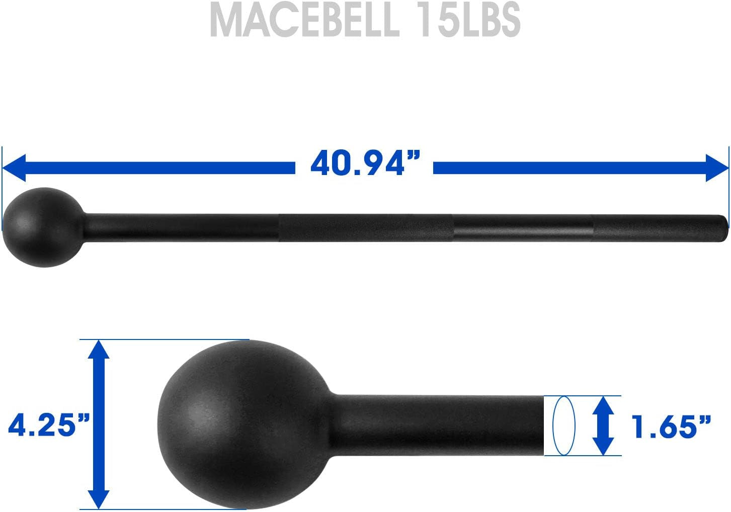 Steel Mace Bell for Comprehensive Strength Training - Enhancing Full Body, Muscle, Shoulder, Grip, and Forearm Workouts for Rehabilitation and Stretching Available in 5, 7, 10, 15, 20, 25, and 30 lbs for Both Men and Women
