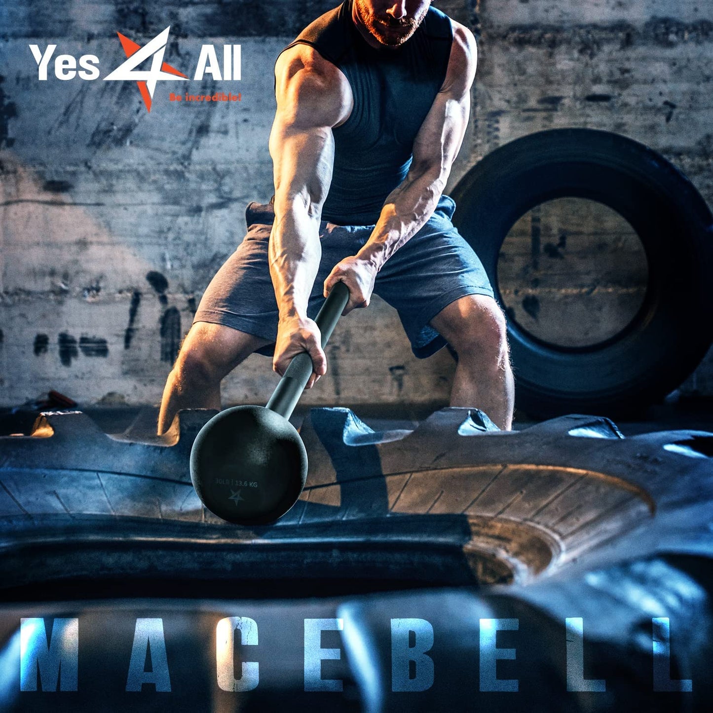 Steel Mace Bell for Comprehensive Strength Training - Enhancing Full Body, Muscle, Shoulder, Grip, and Forearm Workouts for Rehabilitation and Stretching Available in 5, 7, 10, 15, 20, 25, and 30 lbs for Both Men and Women