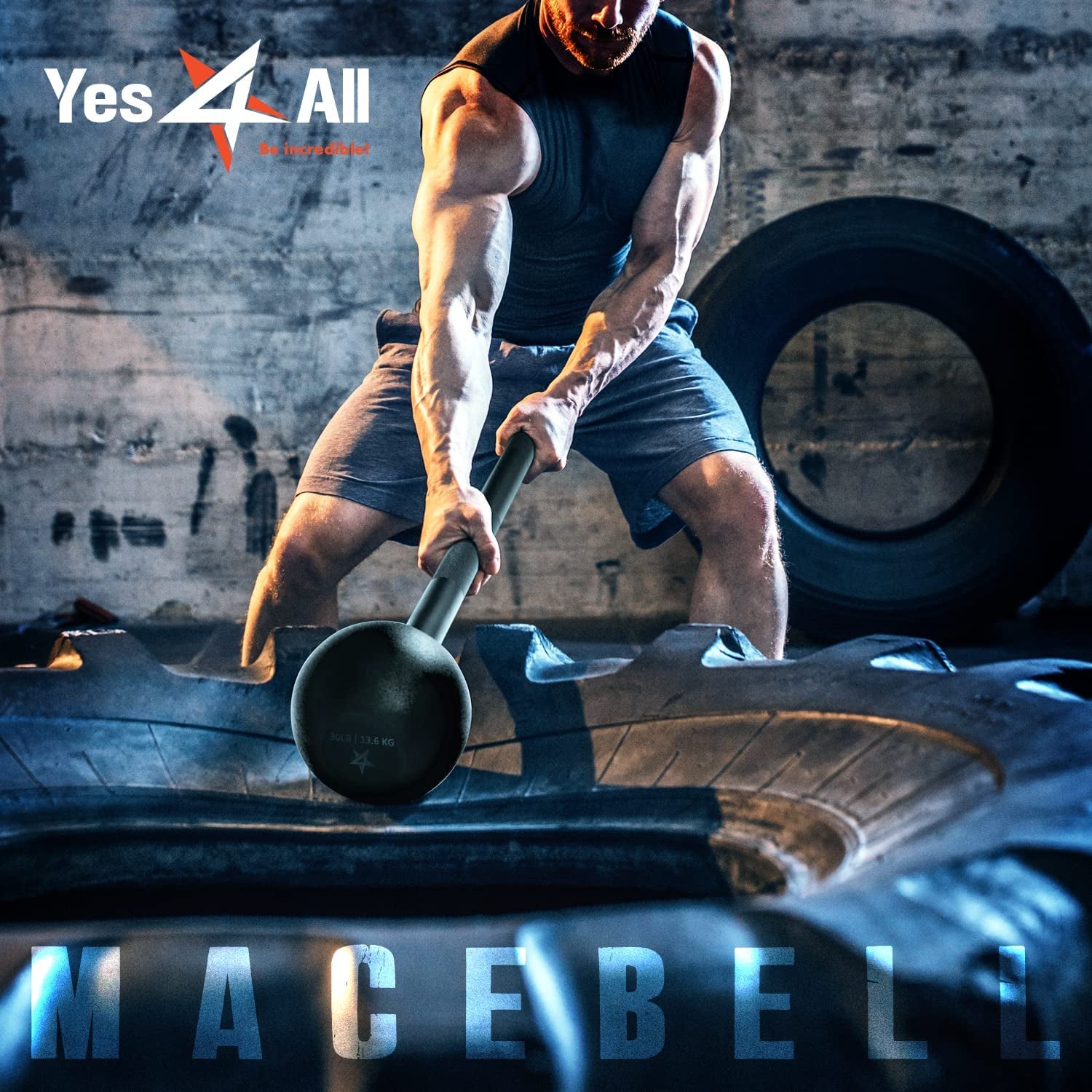 Steel Mace Bell for Comprehensive Strength Training - Enhancing Full Body, Muscle, Shoulder, Grip, and Forearm Workouts for Rehabilitation and Stretching Available in 5, 7, 10, 15, 20, 25, and 30 lbs for Both Men and Women